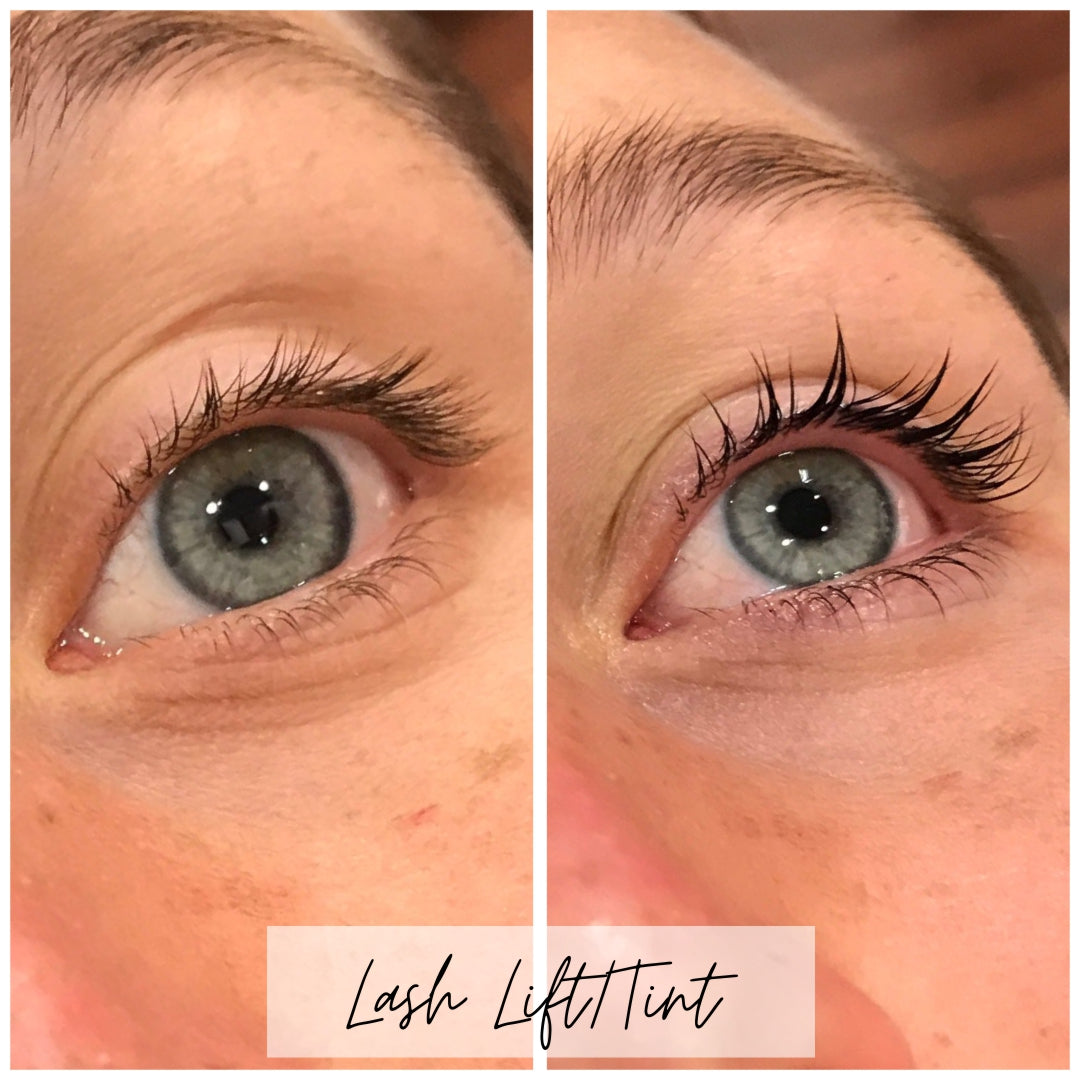 Before and After Lash Lift and Tint at Miami Kiss