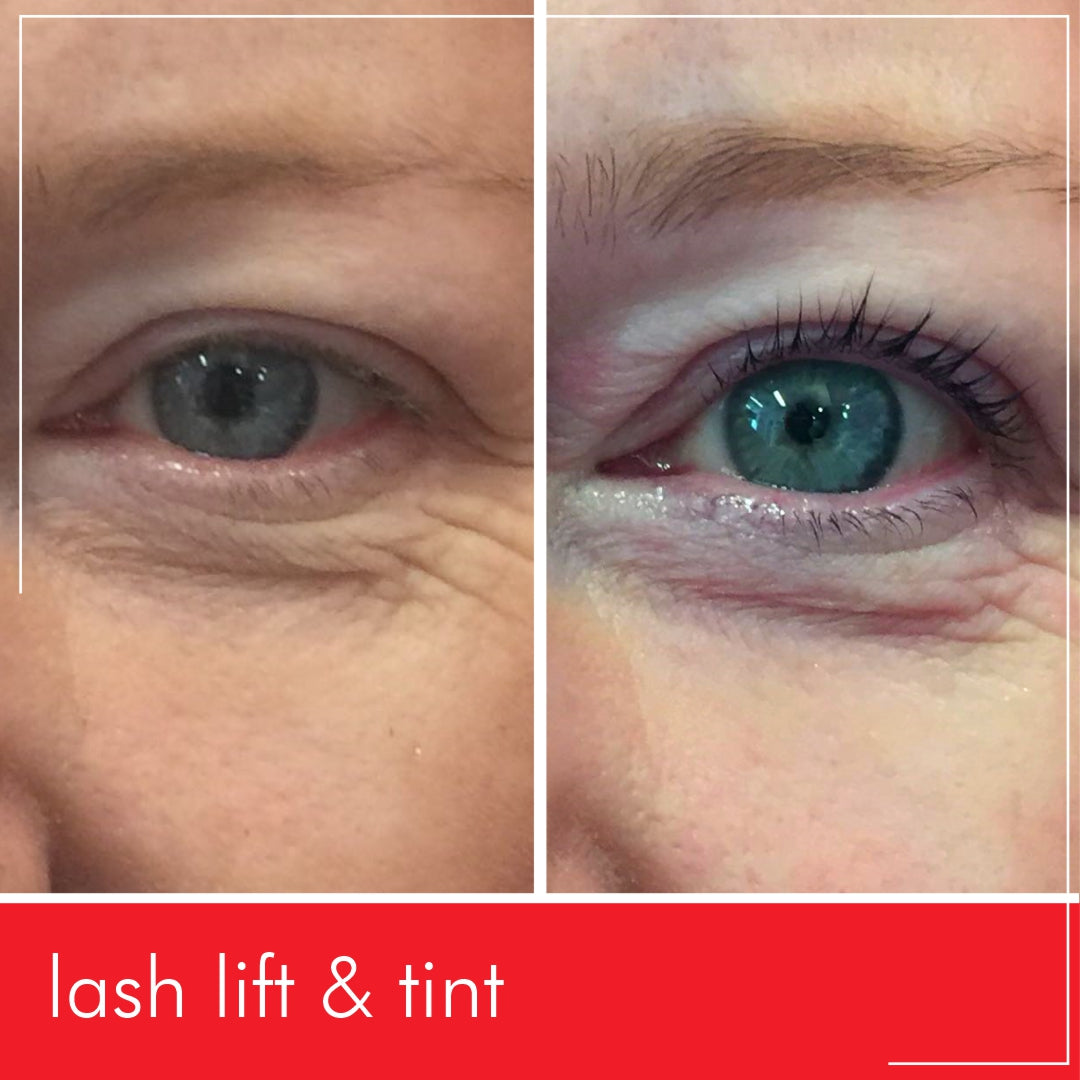 Before and After Lash Lift and Tint at Miami Kiss